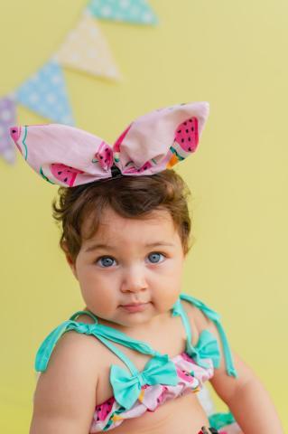 Pixy Love Girl Pink Watermelon Bunny Crown