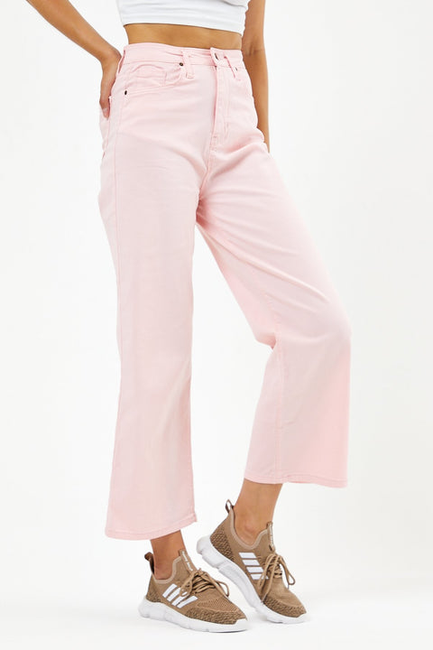 TonnyBlack Powder Women's Lycra Short Palazzo Linen Trousers TBG072-1_134
