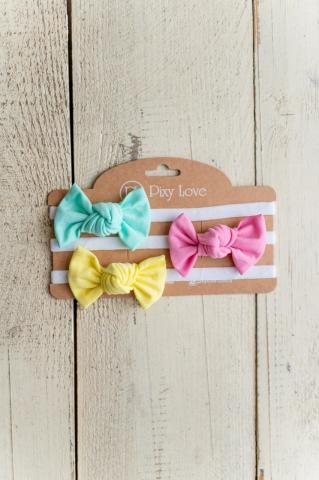 Pixy Love Baby Girl Colorful Set of 3 Hair Bands