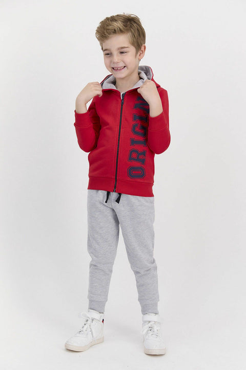 RolyPoly Original Red Boys Zippered Tracksuit Set
