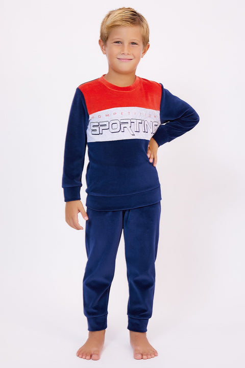 RolyPoly Boy's Navy Blue Pajamas Set