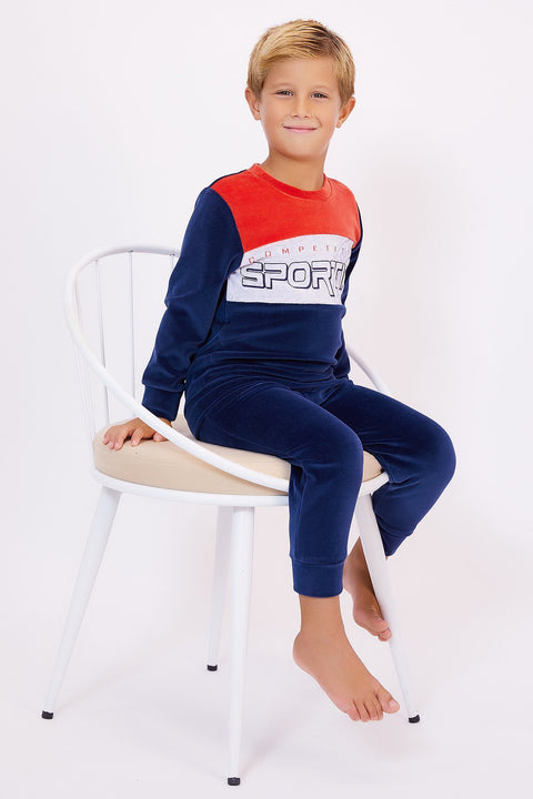 RolyPoly Boy's Navy Blue Pajamas Set