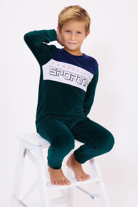 RolyPoly Boy's Green Pajamas Set