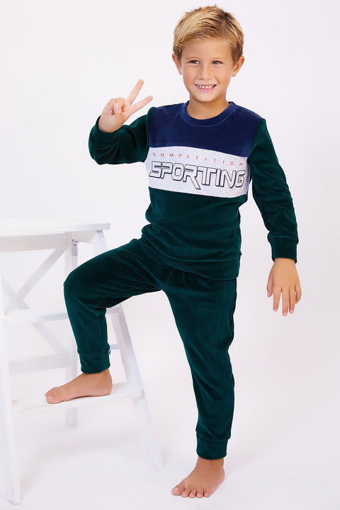 RolyPoly Boy's Green Pajamas Set