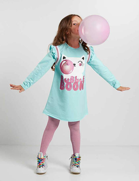 Denokids Bubble Gum Mint Girl Dress