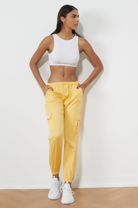 TonnyBlack Yellow Women's Waist Elastic Elastic Trousers TBG001-1_141
