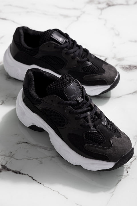 TonnyBlack Black and White Women's Sneakers TB284-1_295