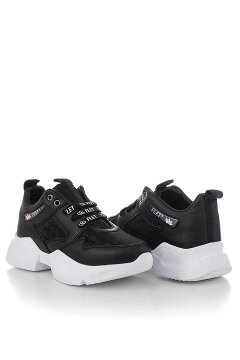 TonnyBlack Black and White Women's Sneakers dgf111-1_295