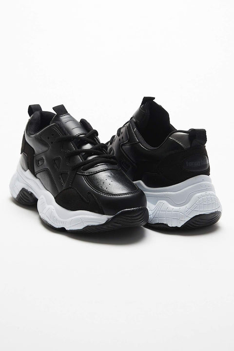 TonnyBlack Black and White Women's Sports Shoes TB700-1_295
