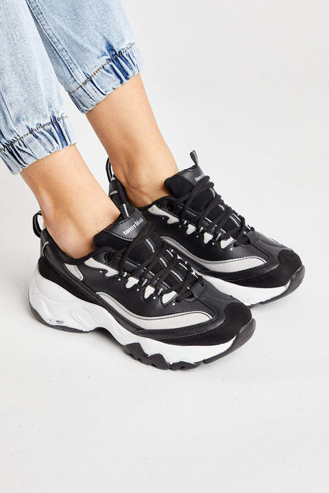 TonnyBlack Black and White Women's Sneakers TB7040-1_295