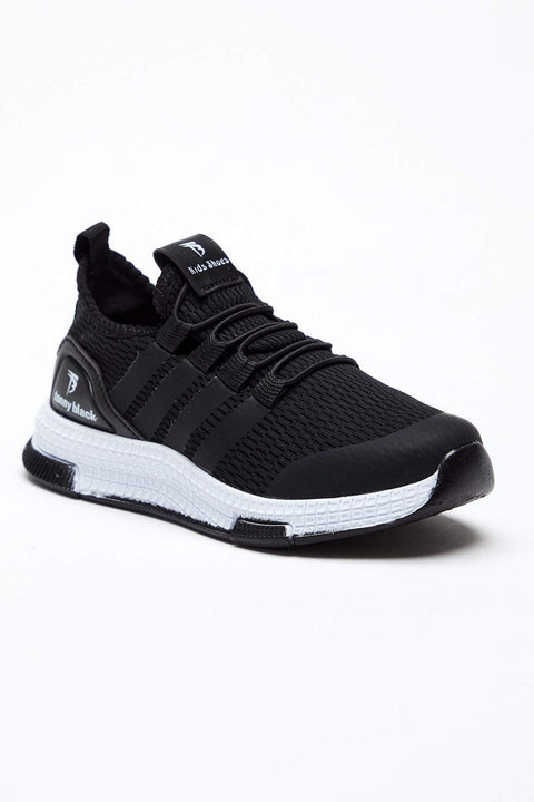 Tonny Black Black White Kids Sneakers