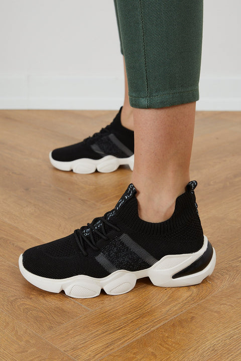 TonnyBlack Black and White Women's Sneakers DGF140-1_295
