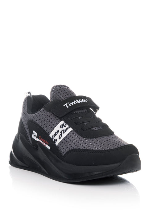 TonnyBlack Black Kids Sports Shoes