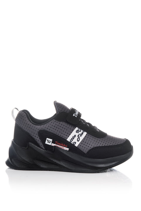 TonnyBlack Black Kids Sports Shoes