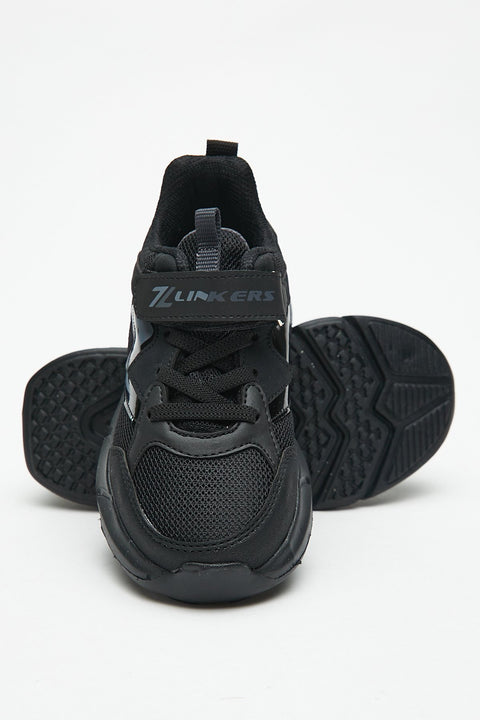 TonnyBlack Black Kids Sports Shoes
