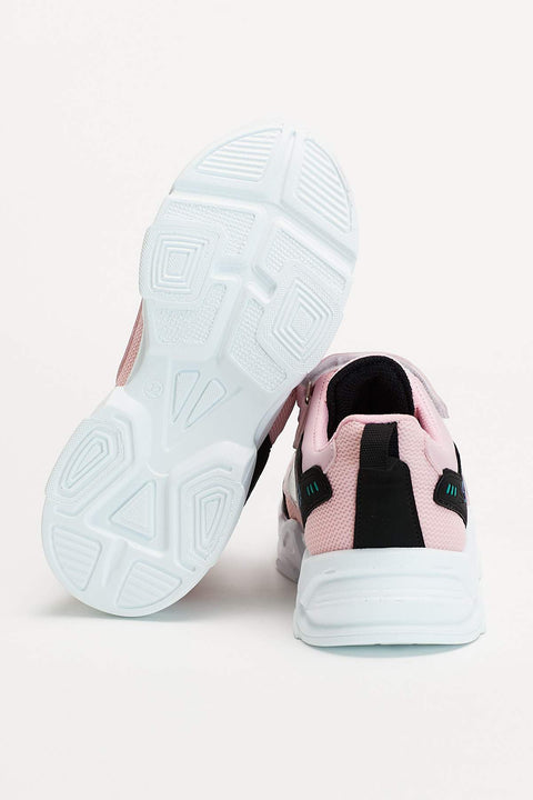 TonnyBlack Black Fuchsia Kids Sport Shoes