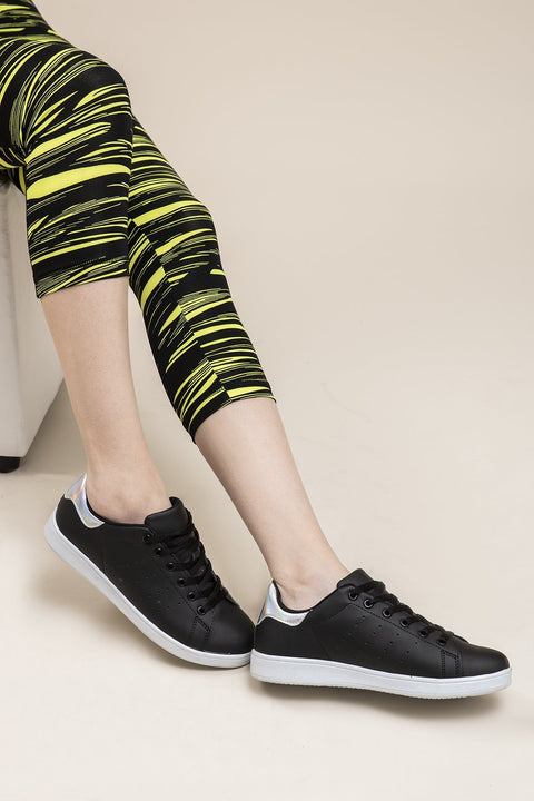 TonnyBlack Black Silver Women's Sports Shoes TBSTN-1_312
