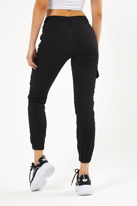 TonnyBlack Black Women's Waist Elastic Trousers TBG001-1_101