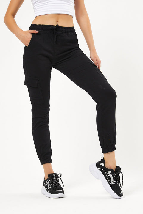 TonnyBlack Black Women's Waist Elastic Trousers TBG001-1_101