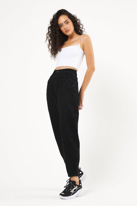 TonnyBlack Black Women's Loose Balloon Jeans TBG056-1_101