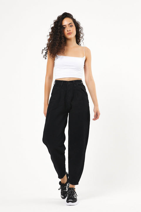 TonnyBlack Black Women's Loose Balloon Jeans TBG056-1_101