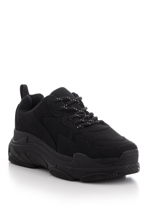 TonnyBlack Black Suede Women's Sneakers BLS-Q-1_301