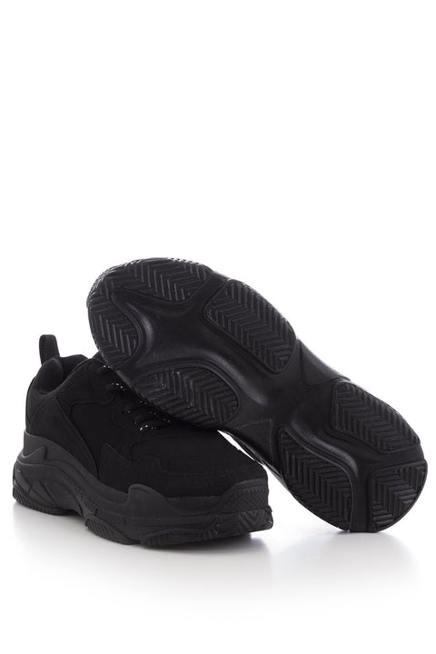 TonnyBlack Black Suede Women's Sneakers BLS-Q-1_301