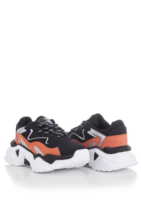TonnyBlack Black Orange Women's Sneakers TB289-1_323