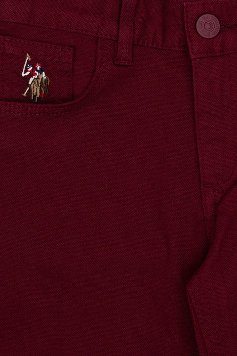 Us Polo Assn Boys Dark Plum Chinos