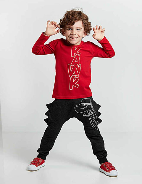 Denokids Dino Spikes Boy Pants Set