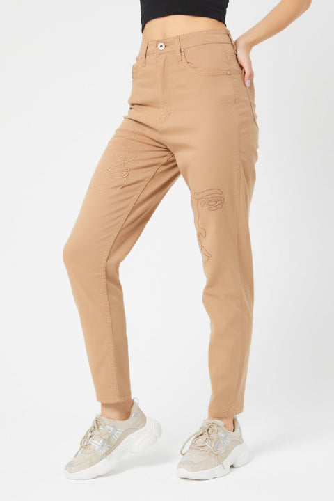 TonnyBlack Soil Woman Patterned Linen Trousers TBG043-1_328