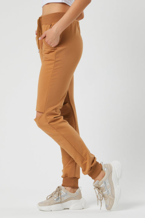 TonnyBlack Toprak Women Knee Pieced Waist Leg Elastic Sweatpants TBG051-1_328