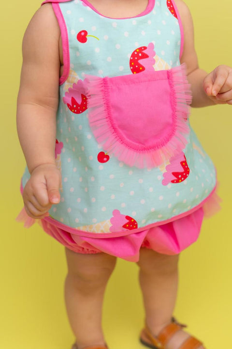 Pixy Love Baby Girl Turquoise Ice Cream Set