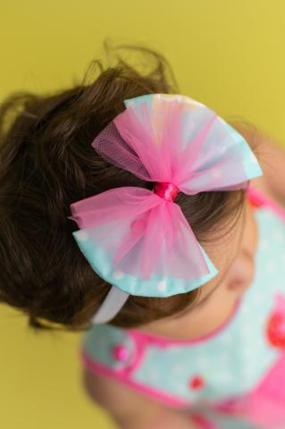 Pixy Love Baby Girl Turquoise Ice Cream Bowknot Hair Band