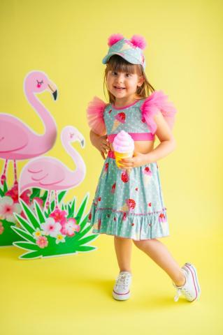 Pixy Girl Turquoise Ruby Ice Cream Suit Ruby Ice Cream