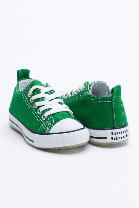 TonnyBlack Green Kids Lighted Sports Shoes
